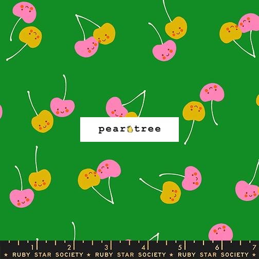 Ruby Star Society Deep Verdant - Cherry Friends