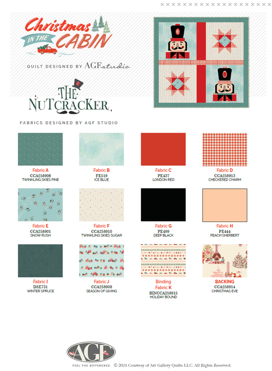 Tis the Season by AGF Studio - Quilting Pattern PDF Download featuring Christmas in the Cabin