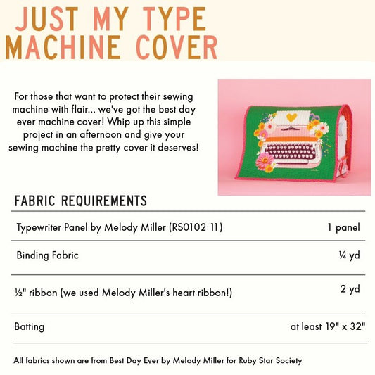 Just My Type Machine Cover Pattern - Free Pattern PDF Download