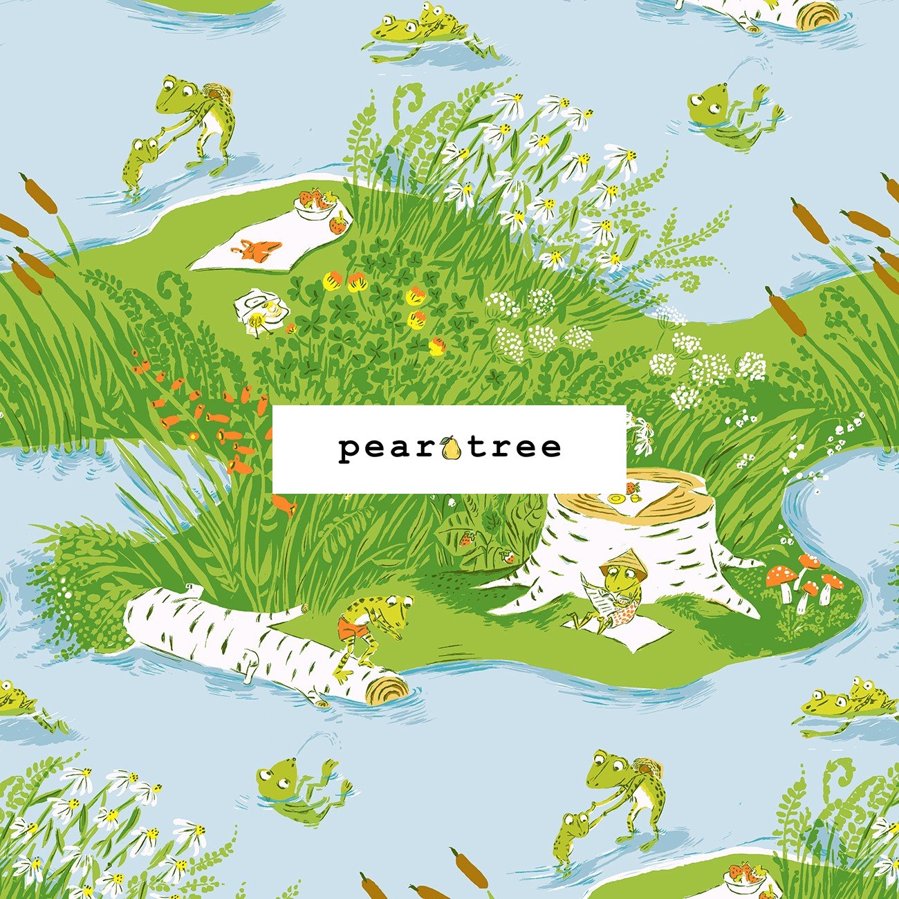 Windham Fabrics Blue Frog Pond