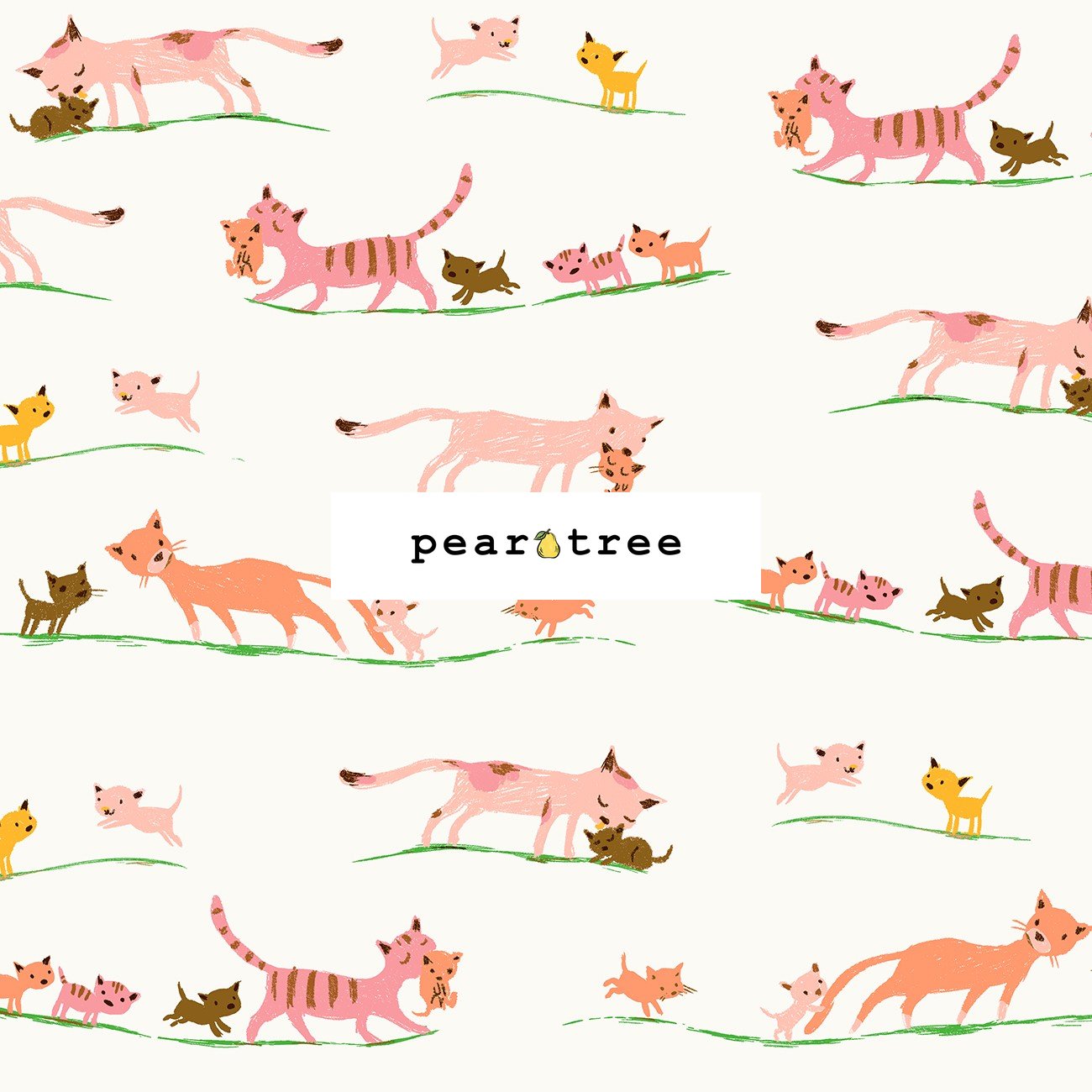 Windham Fabrics Cream Mother Cats