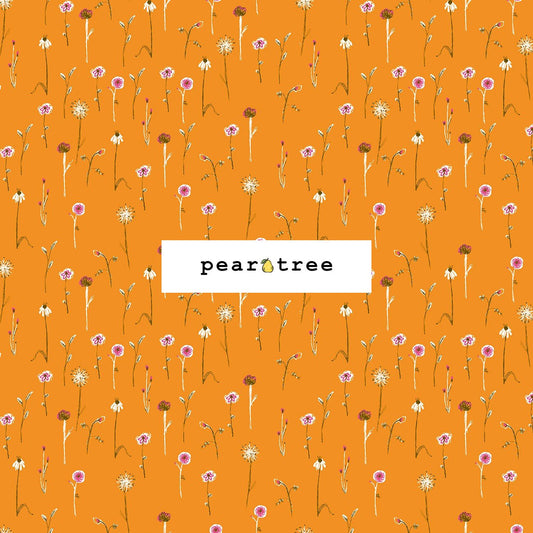 Windham Fabrics Orange Wildflowers