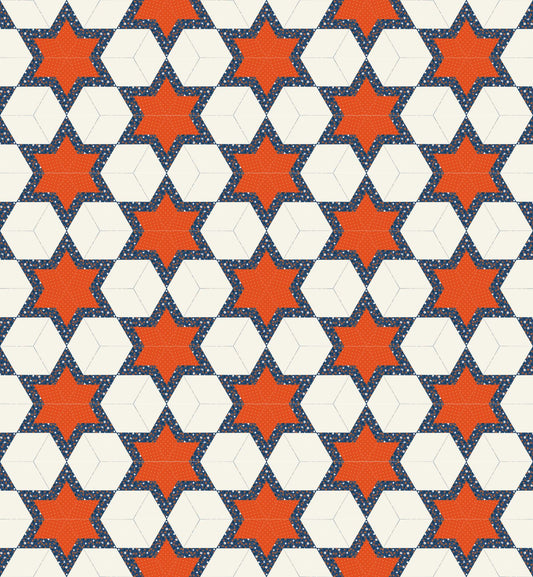 Galactic Star Pattern (Block Only) - Quilting Block PDF Download