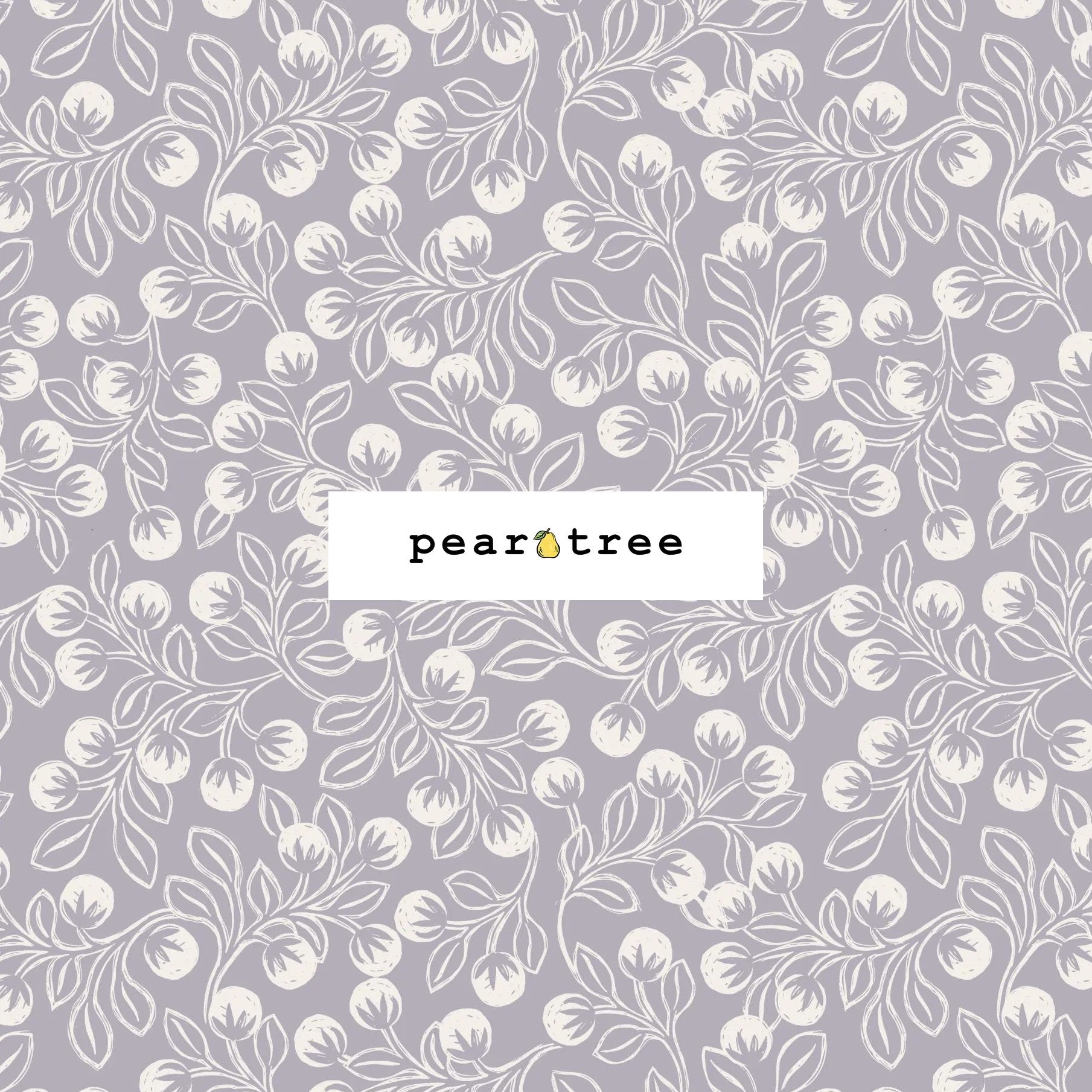 Lewis and Irene Snowberries on Iced Lavender with Pearl Effect