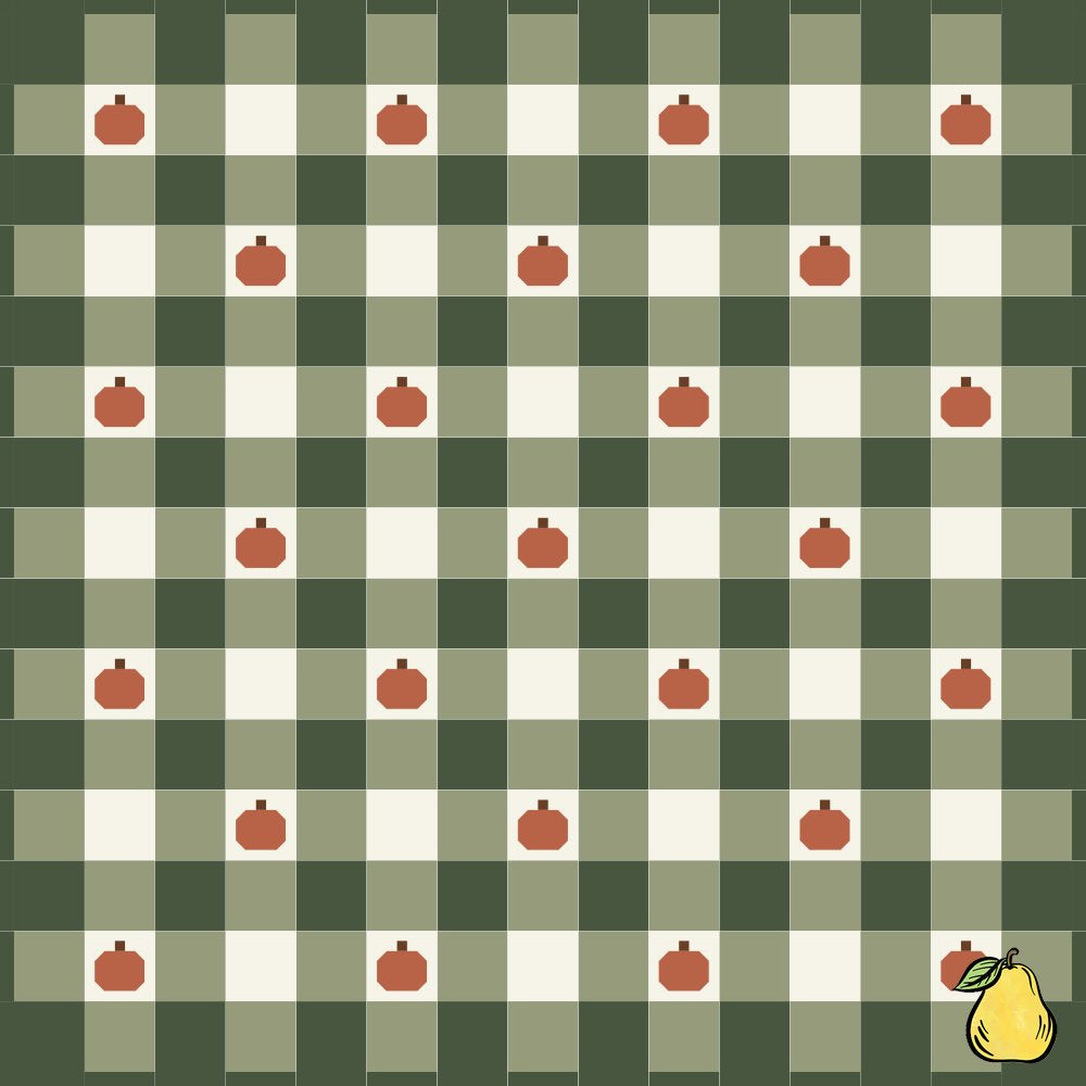 Pear Tree Market Pear Tree Designs - Harvest Season Throw In Sage Quilt Kit Bundle - Pattern Included