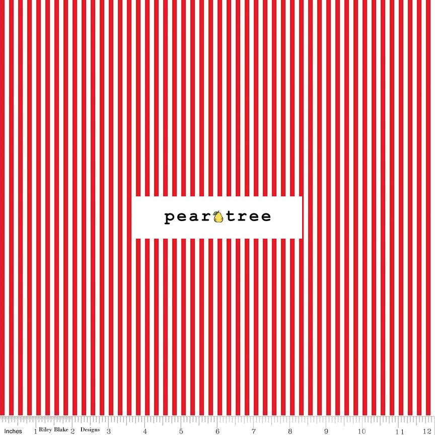 Riley Blake Designs Striped 18 Inch Red