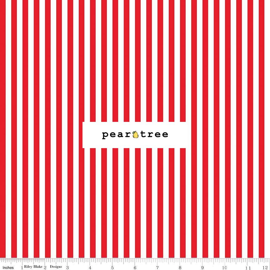 Riley Blake Designs Striped 14 Inch Red