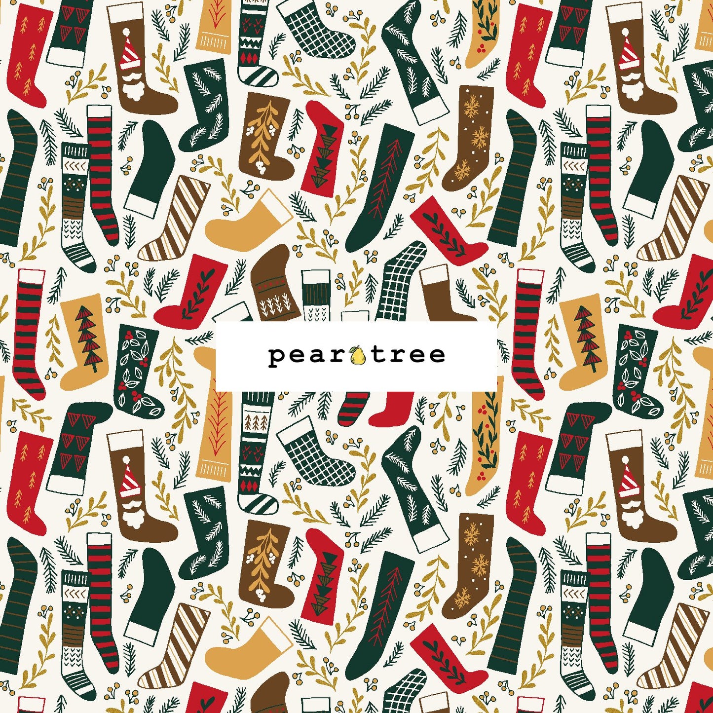 RJR Fabrics Pleasant Surprises - Green Gold Metallic Fabric