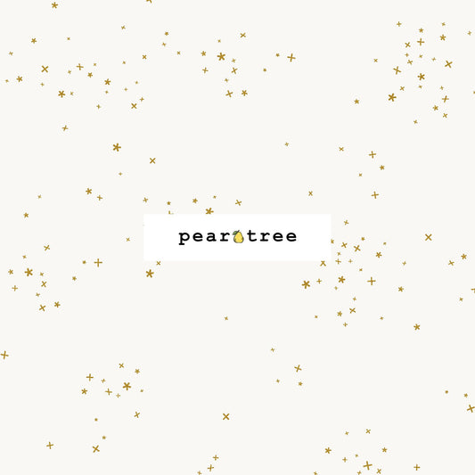 Cotton + Steel Cloud White Metallic Fabric