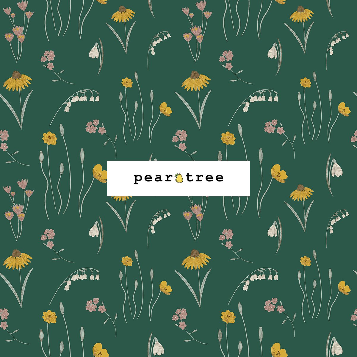 Cotton + Steel Mini Meadow - Green Fabric