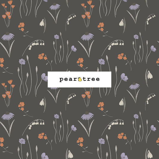 Cotton + Steel Mini Meadow - Grey Fabric