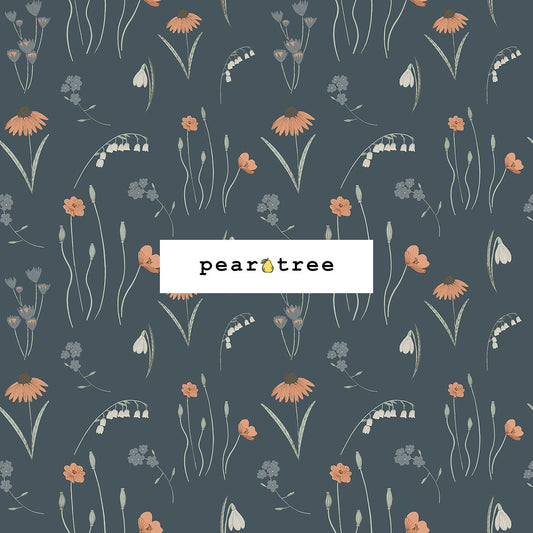 Cotton + Steel Mini Meadow - Navy Fabric