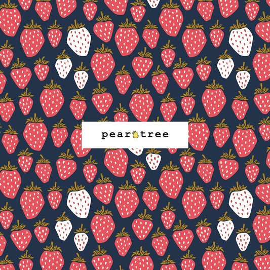 Cotton + Steel Queen Of Berries - Evening Blue Fabric