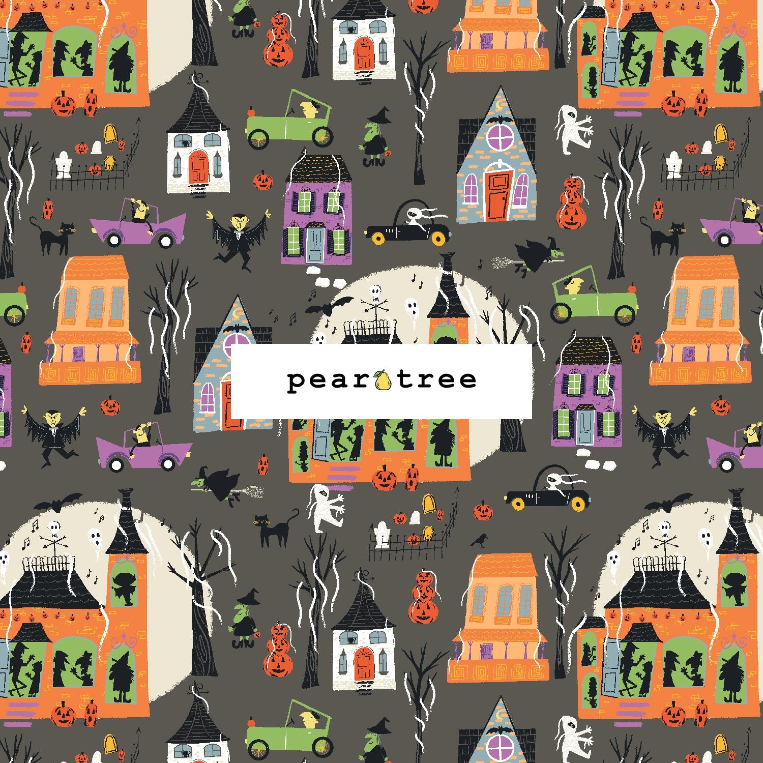 Cotton + Steel Block Party - Live Laugh Scare Fabric