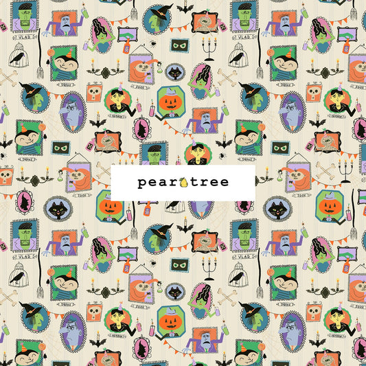Cotton + Steel Block Party - Portrait Gallery - Bone White Fabric