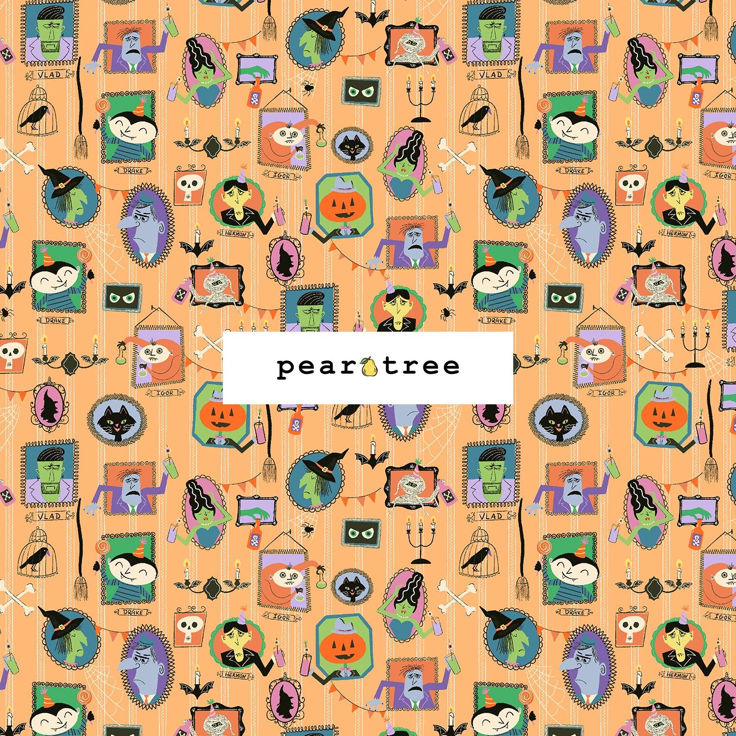 Cotton + Steel Block Party - Portrait Gallery - Here For The Boos Fabric