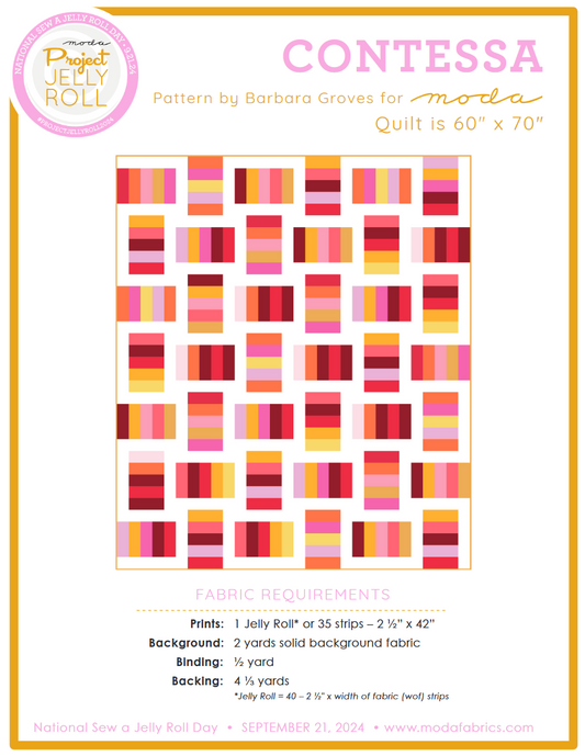 Moda Project Jelly Roll Patterns - Free Quilting Pattern PDF 4-Pack