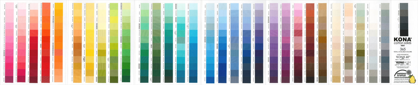 365 Colors Color Card | Kona Cotton Solids | Kona | K001C719