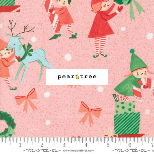 Moda Fabrics Cotton Candy - Elves Novelty Christmas Presents Candy Cane