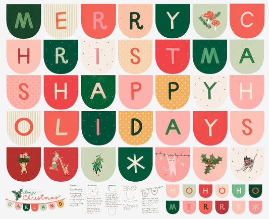 Moda Fabrics Tiny Christmas Panel - Snow