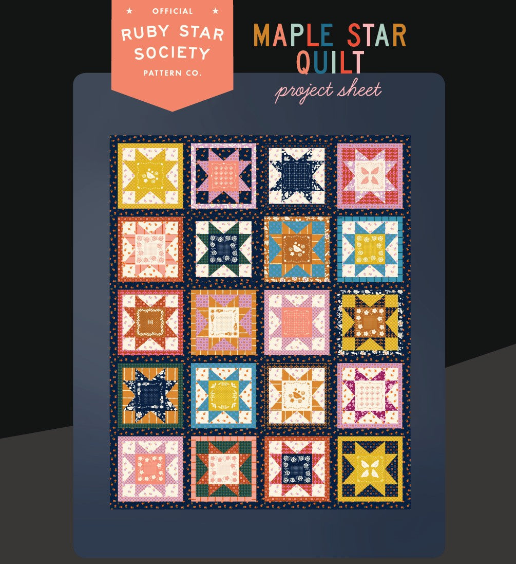 Maple Star Quilt by Ruby Star Society - Free Quilting Pattern PDF Download