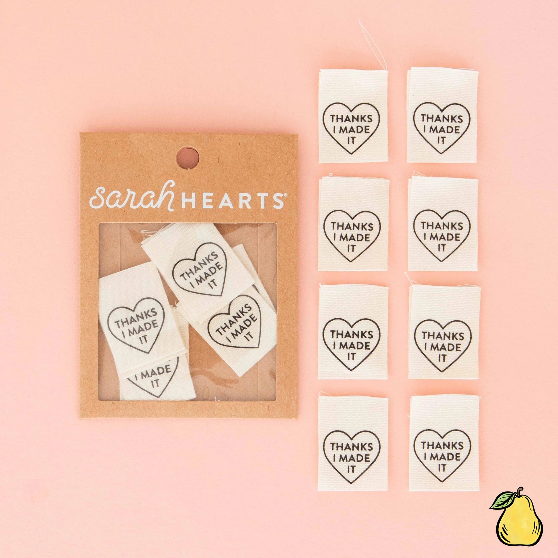 Other Thanks I Made It Heart Organic Cotton Sewing Labels By Sarah Hearts