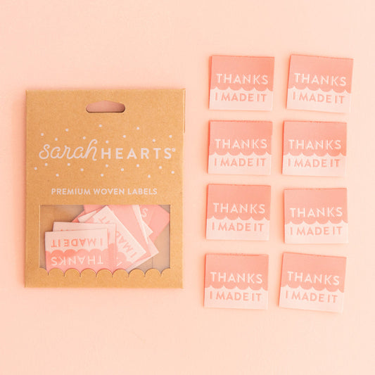 Other Thanks I Made It Coral Sewing Labels by Sarah Hearts