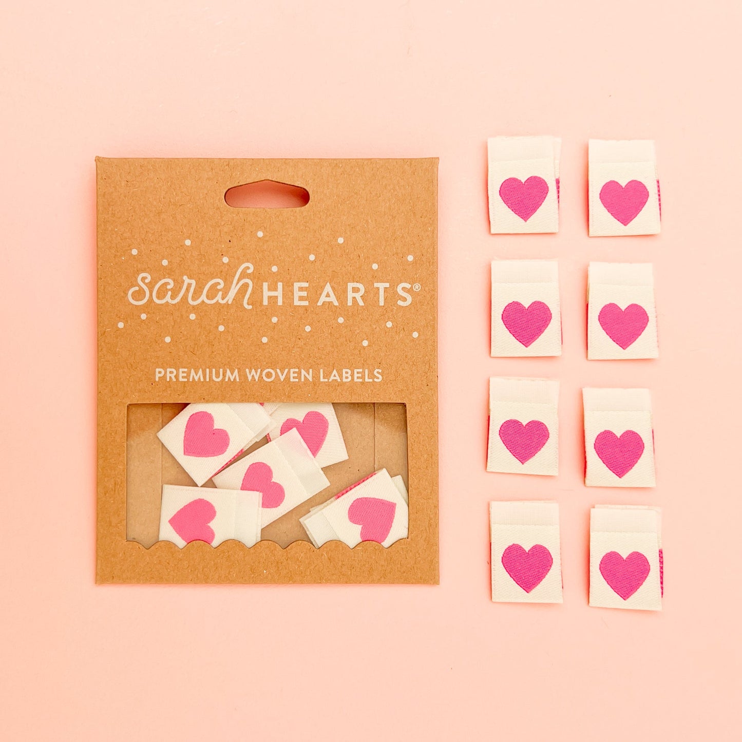 Other Pink Heart Sewing Labels By Sarah Hearts