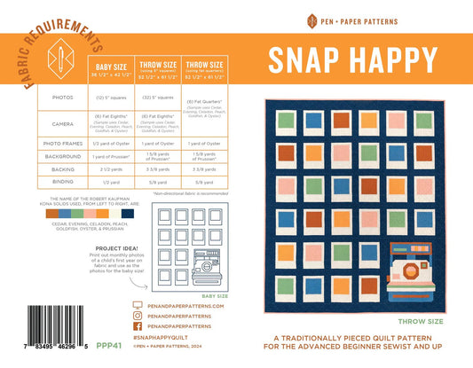 Other Snap Happy Quilt Pattern By Pen And Paper Patterns - Printed Booklet