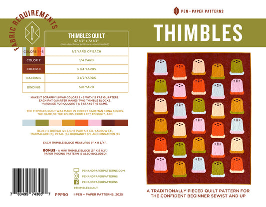 Thimbles Quilt Pattern By Pen + Paper Patterns - Printed Booklet