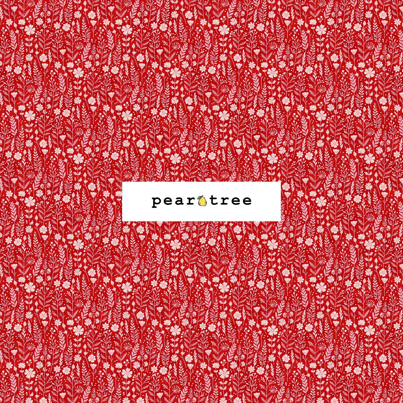 Paintbrush Studio Wildflowers White On Red