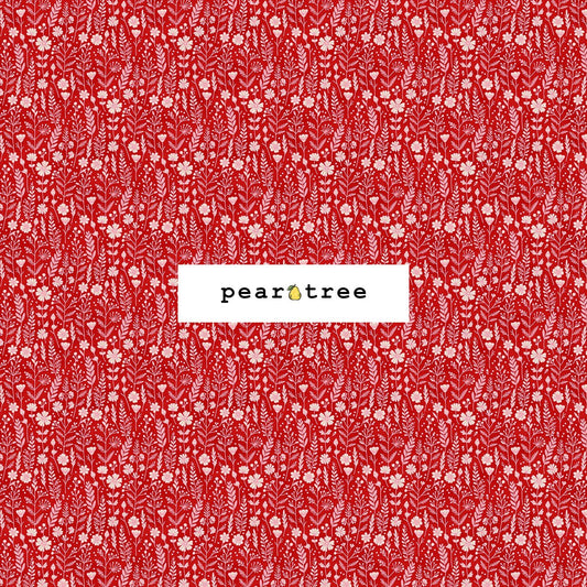 Paintbrush Studio Wildflowers White On Red