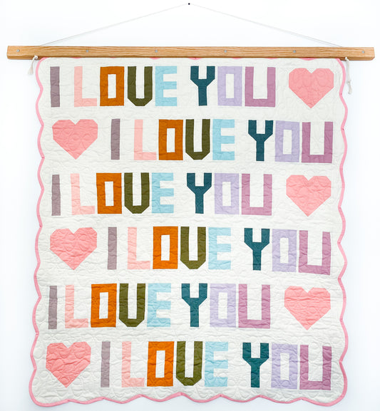 Pear Tree Market Liza Taylor Handmade - I Love You - Cover Quilt Kit Bundle - Pattern Not Included