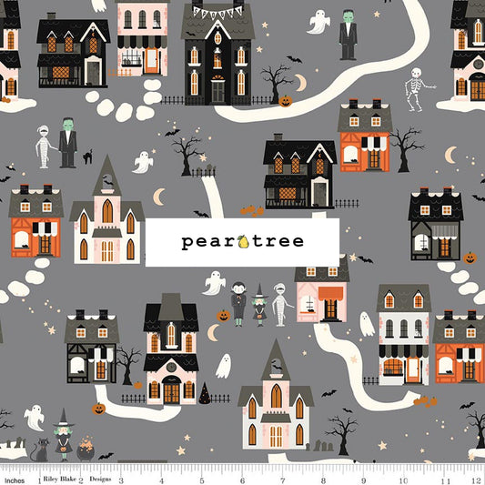 Riley Blake Designs Houses Gray