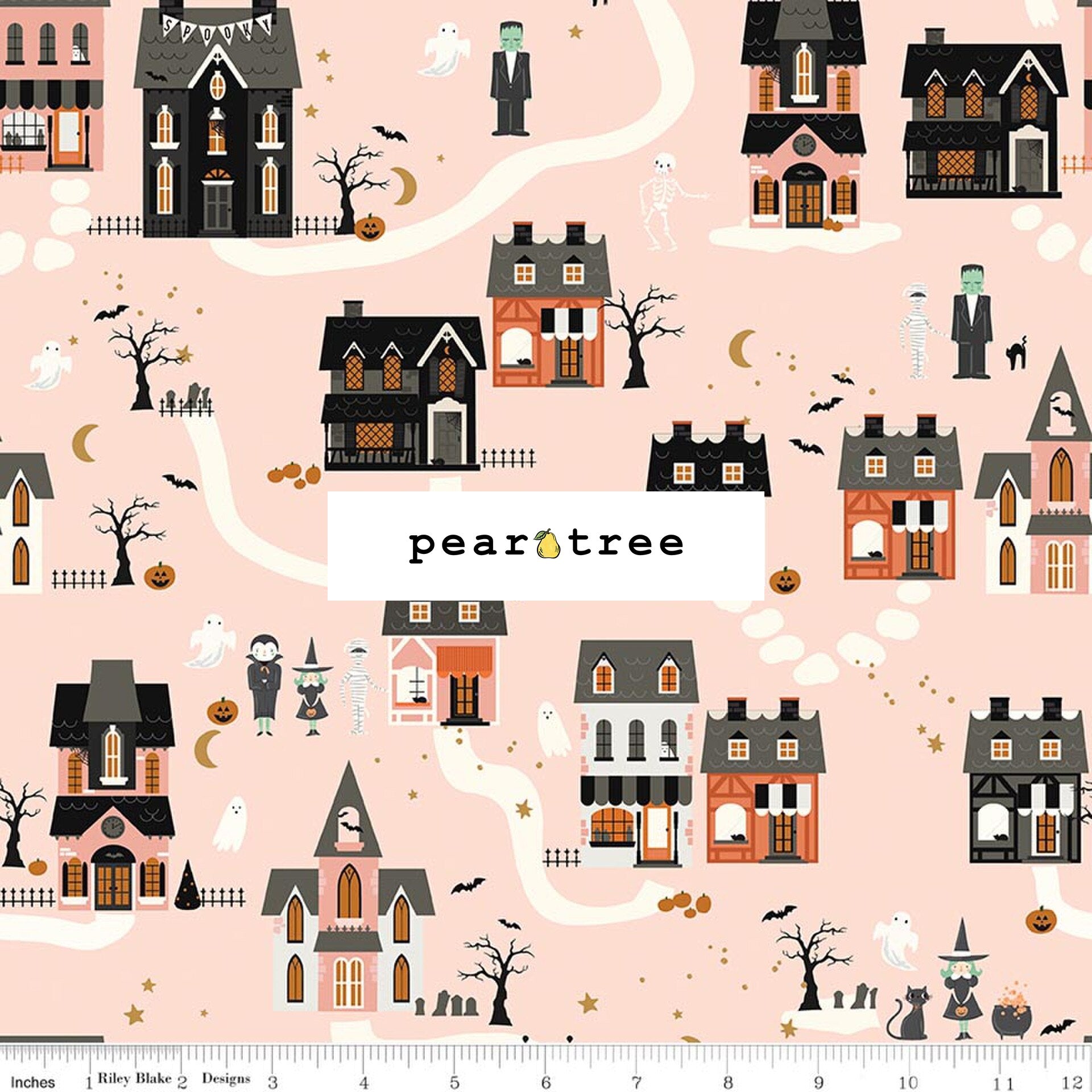 Riley Blake Designs Houses Pink