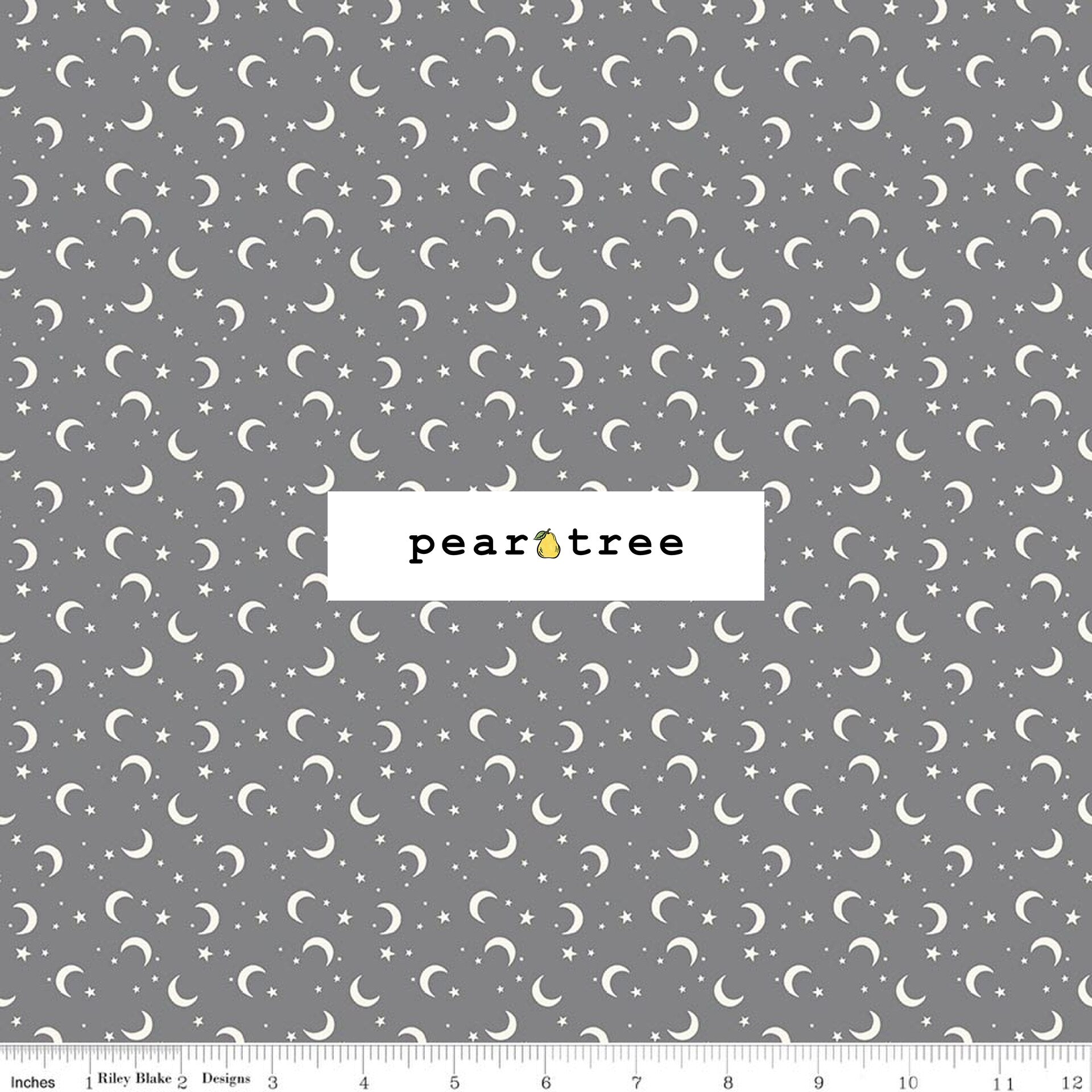 Riley Blake Designs Moon and Stars Gray