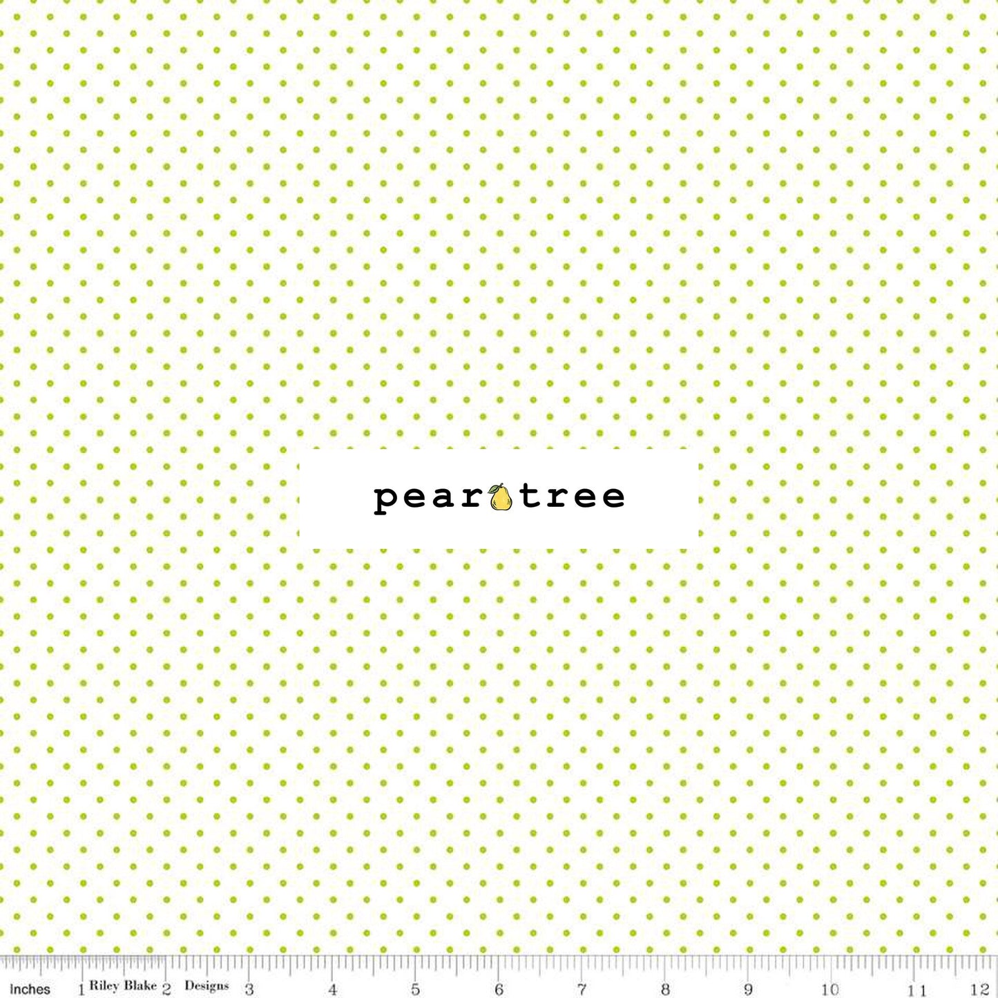 Riley Blake Designs Swiss Dot On White Lime