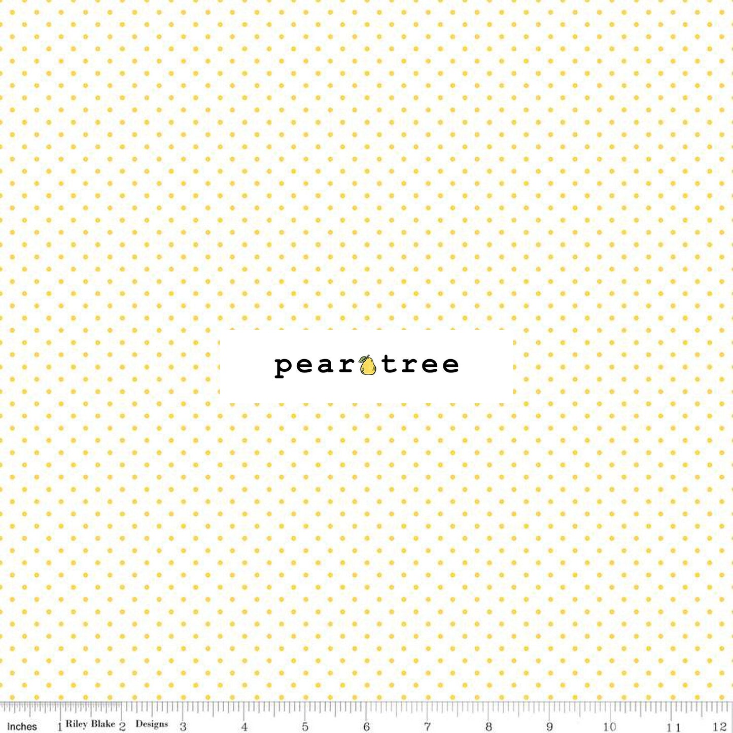 Riley Blake Designs Swiss Dot On White Yellow