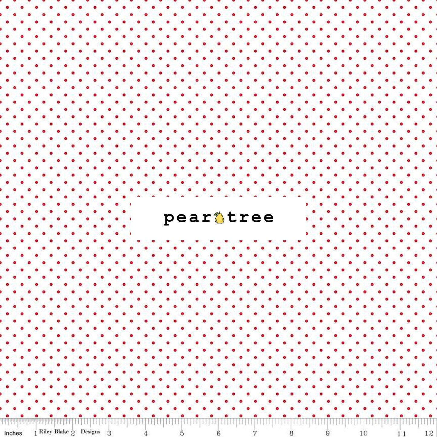 Riley Blake Designs Swiss Dot On White Red