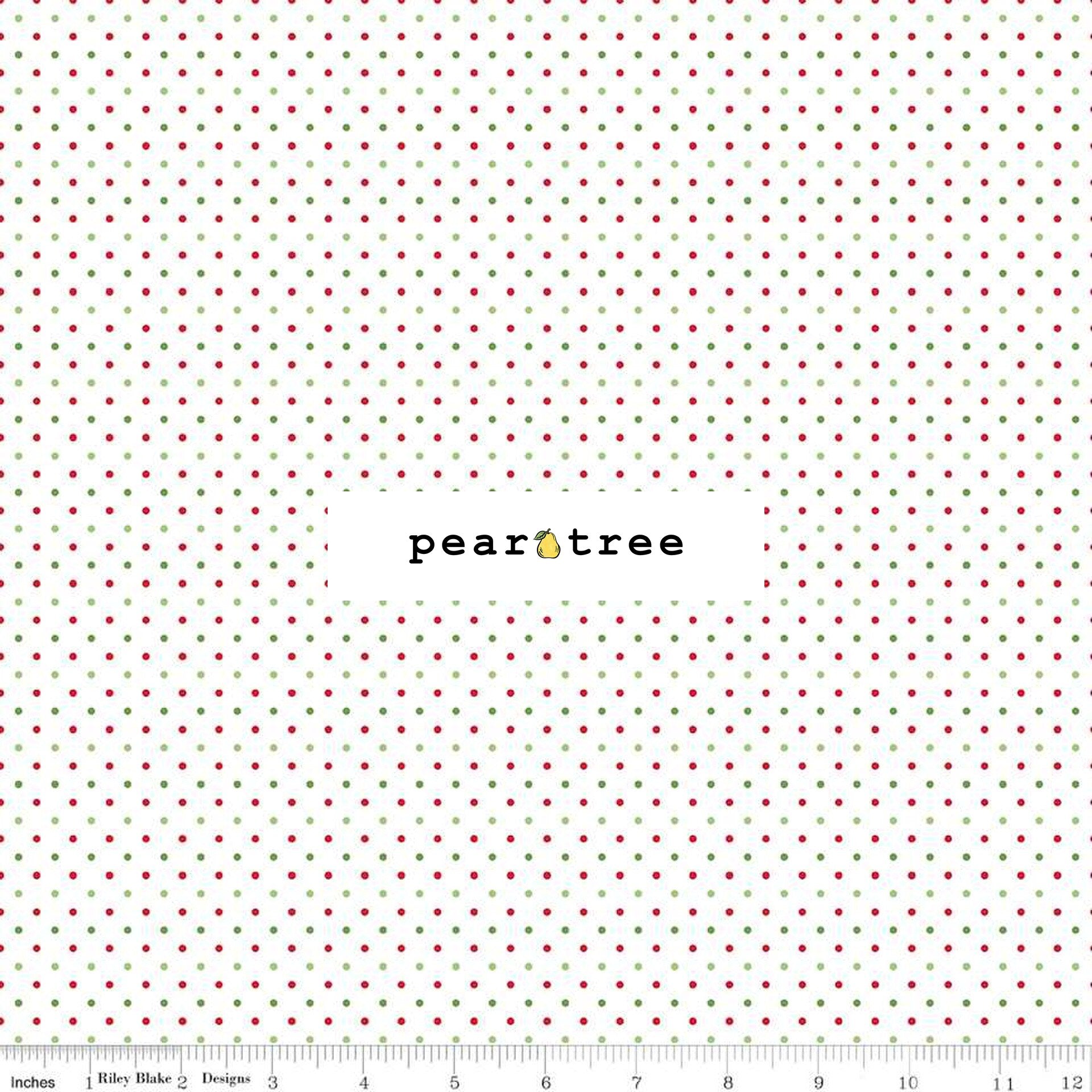 Riley Blake Designs Swiss Dot On White Christmas