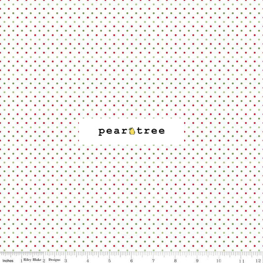 Riley Blake Designs Swiss Dot On White Christmas