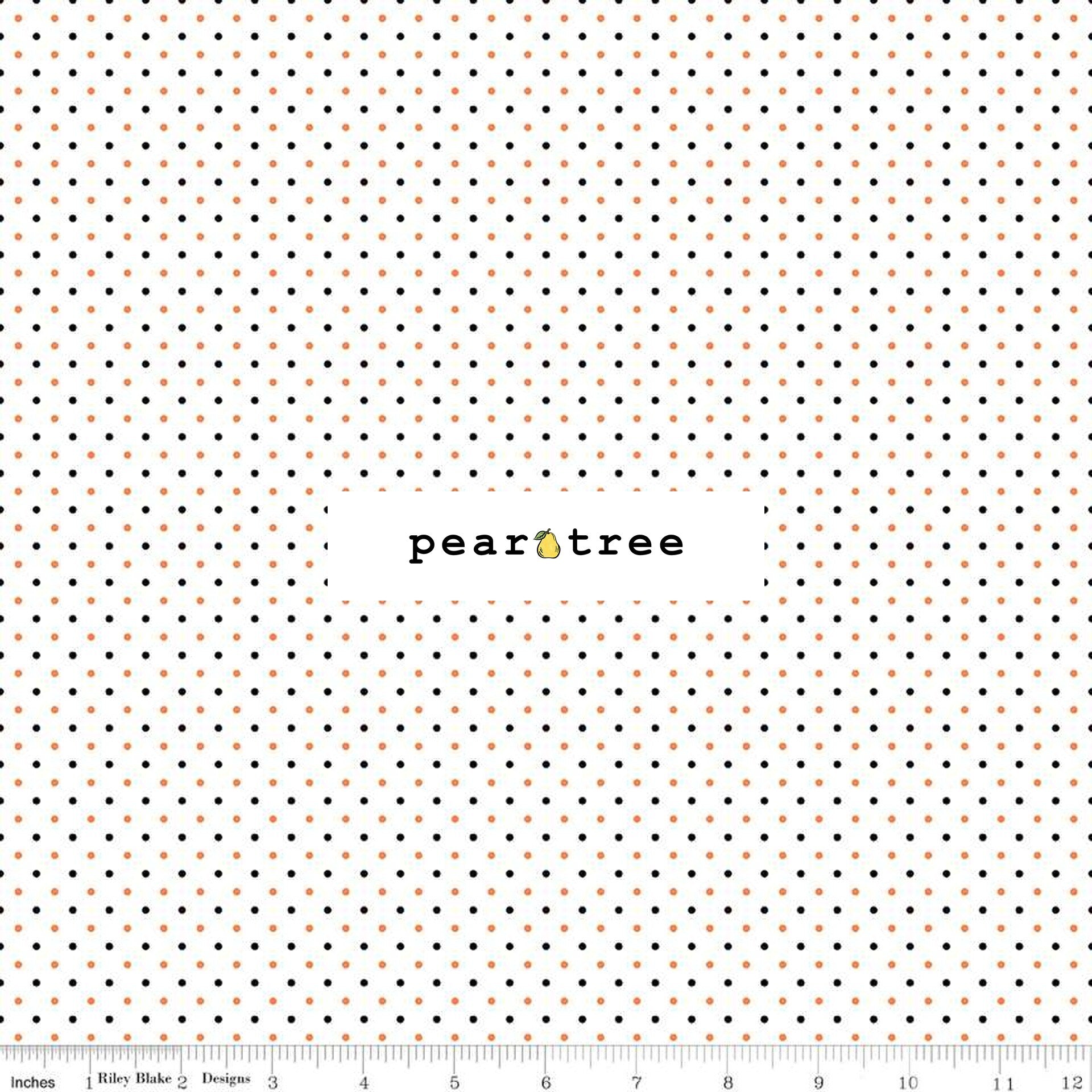 Riley Blake Designs Swiss Dot On White Halloween