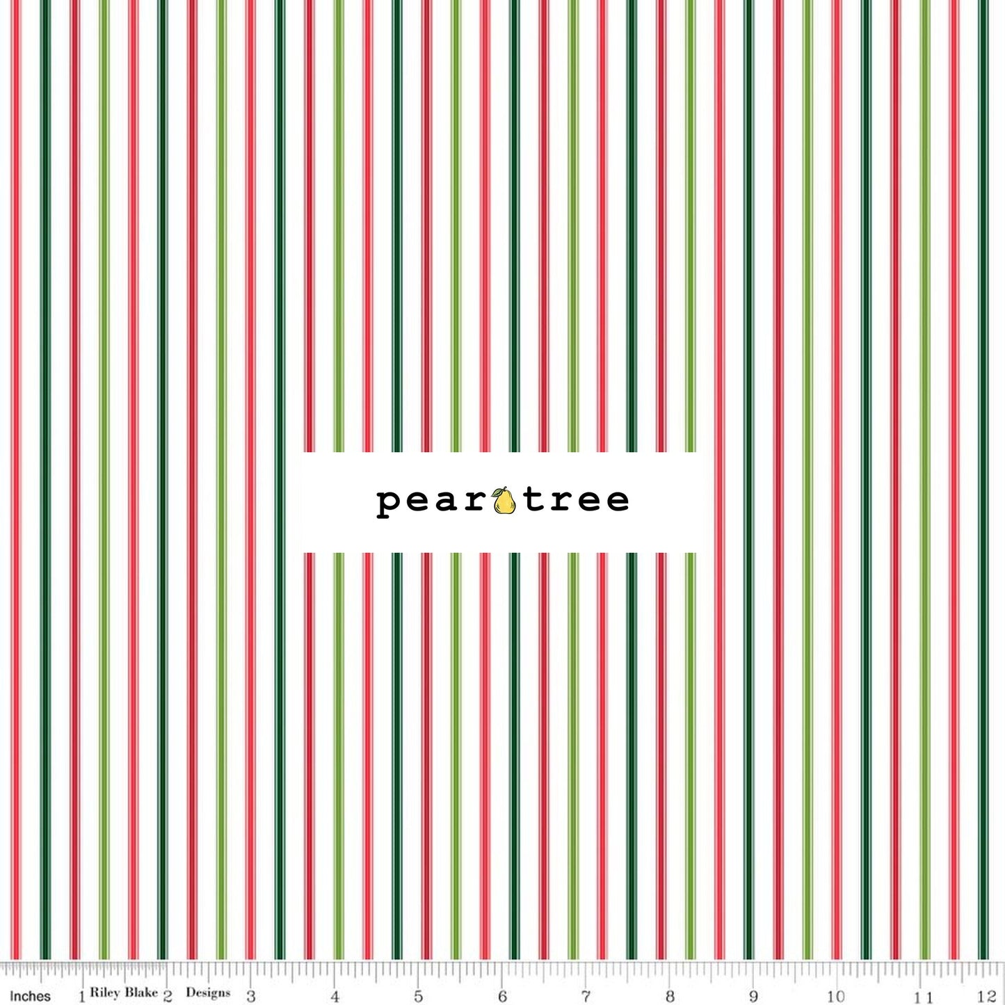 Riley Blake Designs Ticking Stripe Christmas