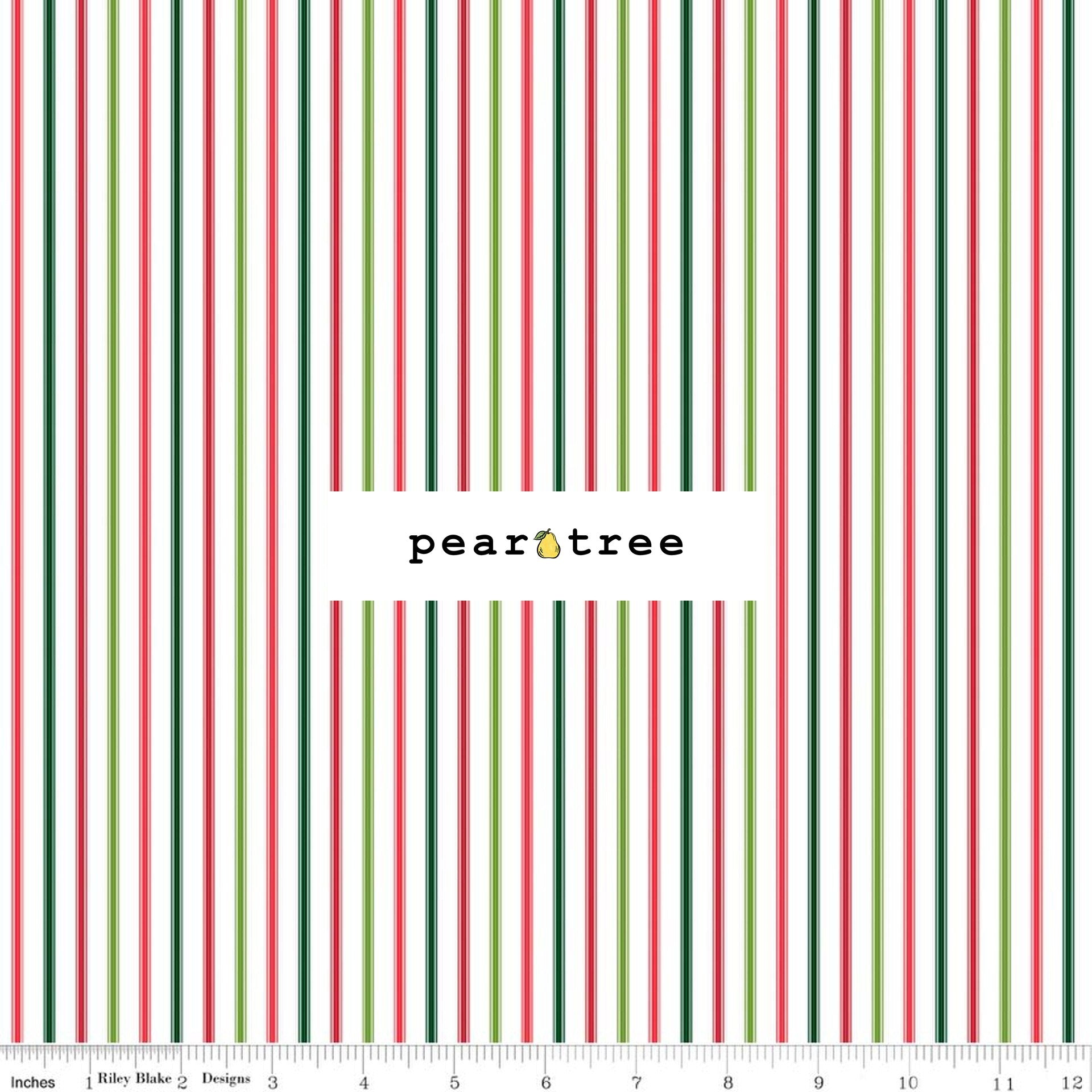 Riley Blake Designs Ticking Stripe Christmas