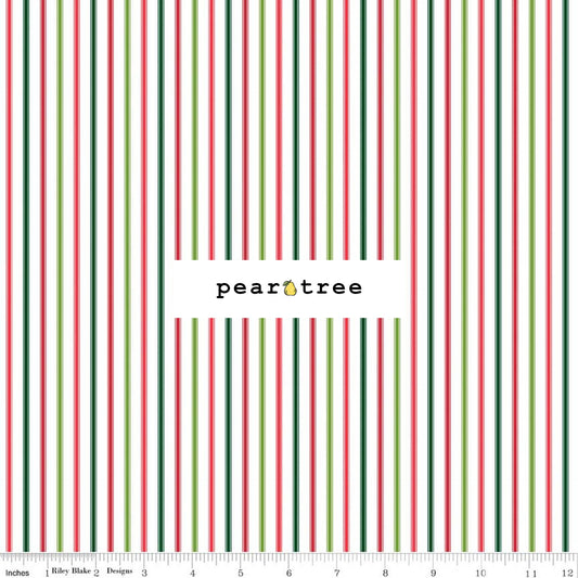 Riley Blake Designs Ticking Stripe Christmas