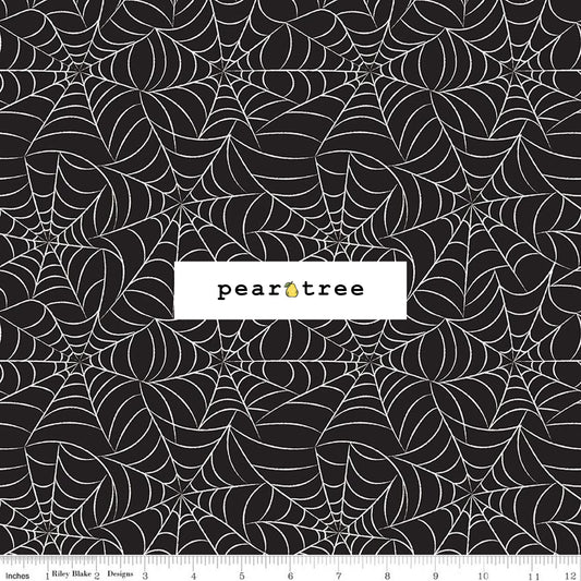 Riley Blake Designs Webs Black Glow In The Dark