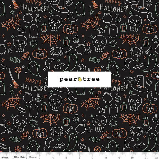 Riley Blake Designs Halloween Icons Black Glow In The Dark