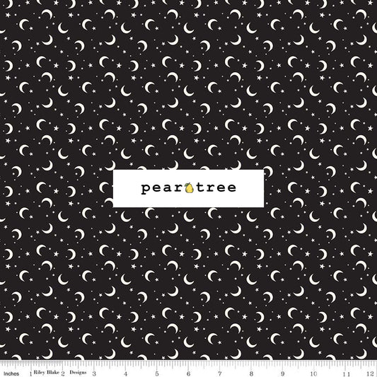 Riley Blake Designs Moon and Stars Black Glow In The Dark