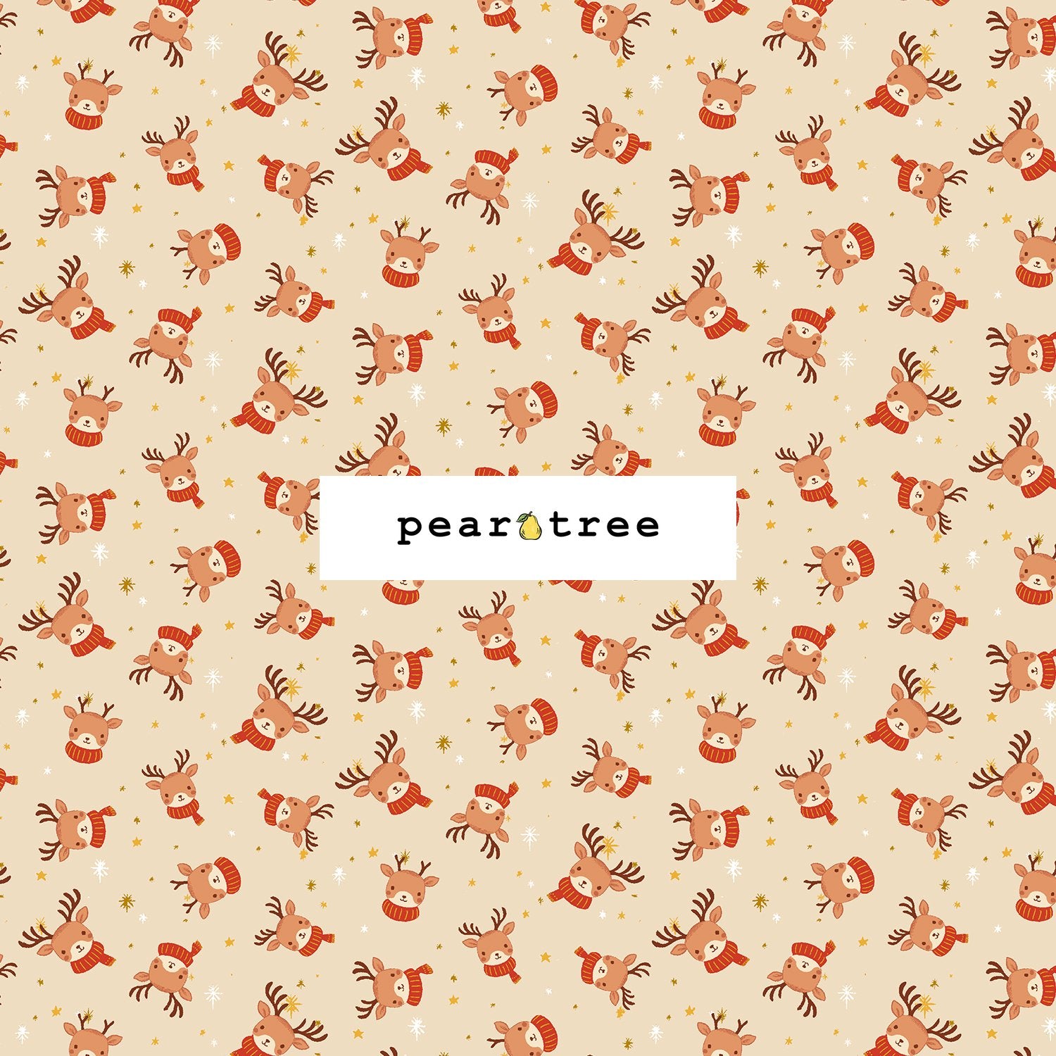 RJR Fabrics Ditzy Reindeer - Fawn Fabric