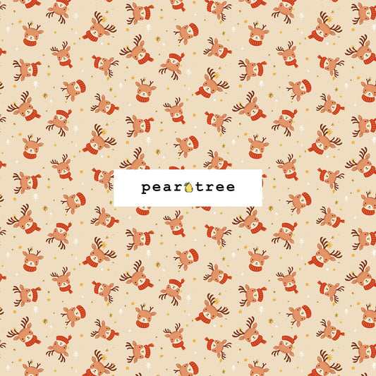RJR Fabrics Ditzy Reindeer - Fawn Fabric